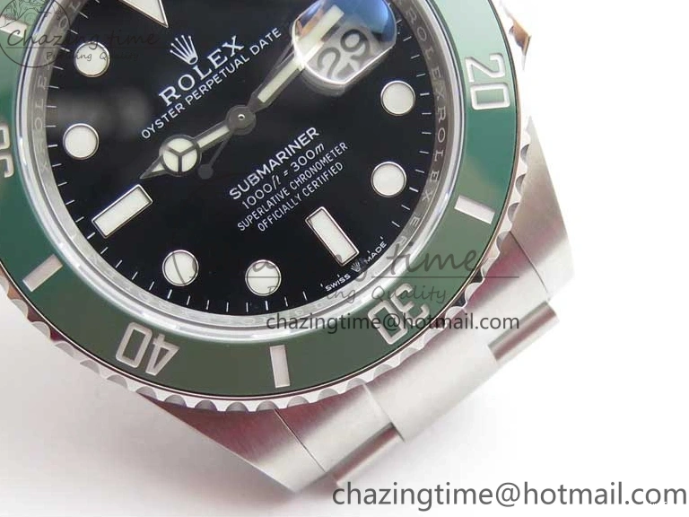 MiroTime 0701 Bold Submariner 41mm 126610 LV Kermit EWF Black Dial on SS Bracelet A 2765